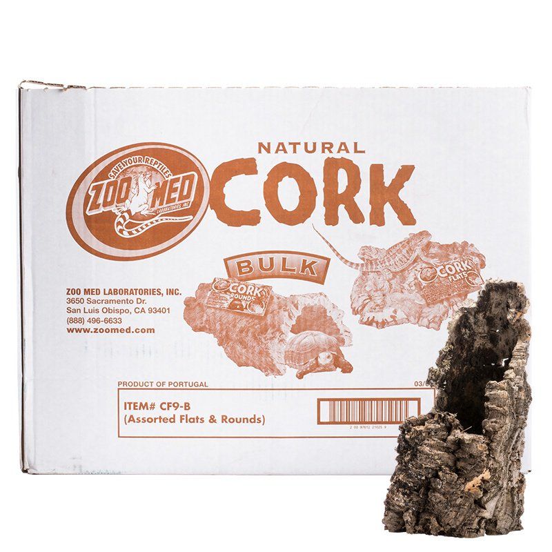 Zoo Med Natural Cork Rounds-Reptile-Zoo Med-Bulk (15 lbs Assorted Flats & Rounds)-