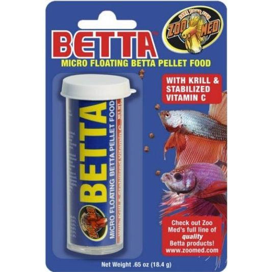 Zoo Med Aquatic Floating Betta Micro Food Pellets-Fish-Zoo Med-.65 oz-