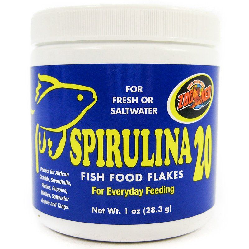 Zoo Med Spirulina 20 Flakes Fish Food-Fish-Zoo Med-1 oz-