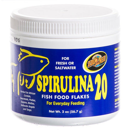 Zoo Med Spirulina 20 Flakes Fish Food-Fish-Zoo Med-2 oz-