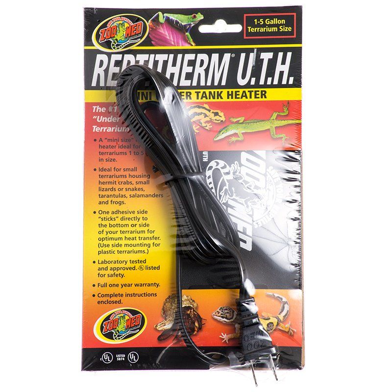 Zoo Med Repti Therm Under Tank Reptile Heater-Reptile-Zoo Med-4 Watts - 5" Long x 4" Wide (up to 5 Gallons)-