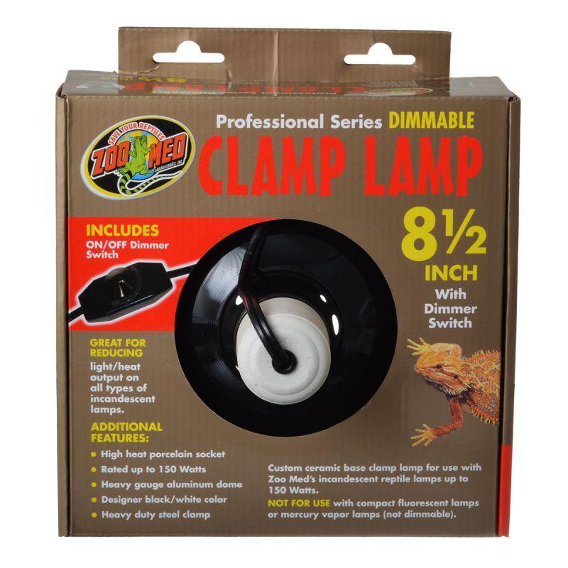 Zoo Med Professional Series Dimmable Clamp Lamp - Black-Reptile-Zoo Med-8.5" Diameter-