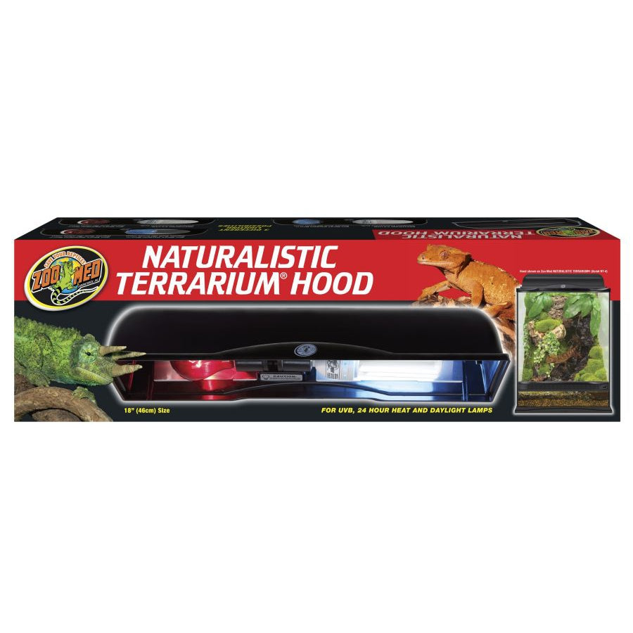 Zoo Med Naturalistic Terrarium Hood-Reptile-Zoo Med-2 x 60 Watts (18"L x 5"W x 3.5"H)-