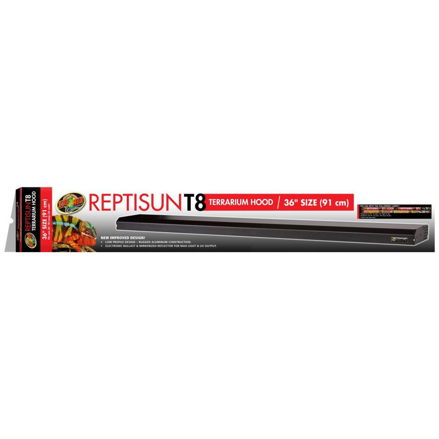 Zoo Med Reptisun T8 Terrarium Hood-Reptile-Zoo Med-36" Fixture without Bulb (36" Bulb Required)-