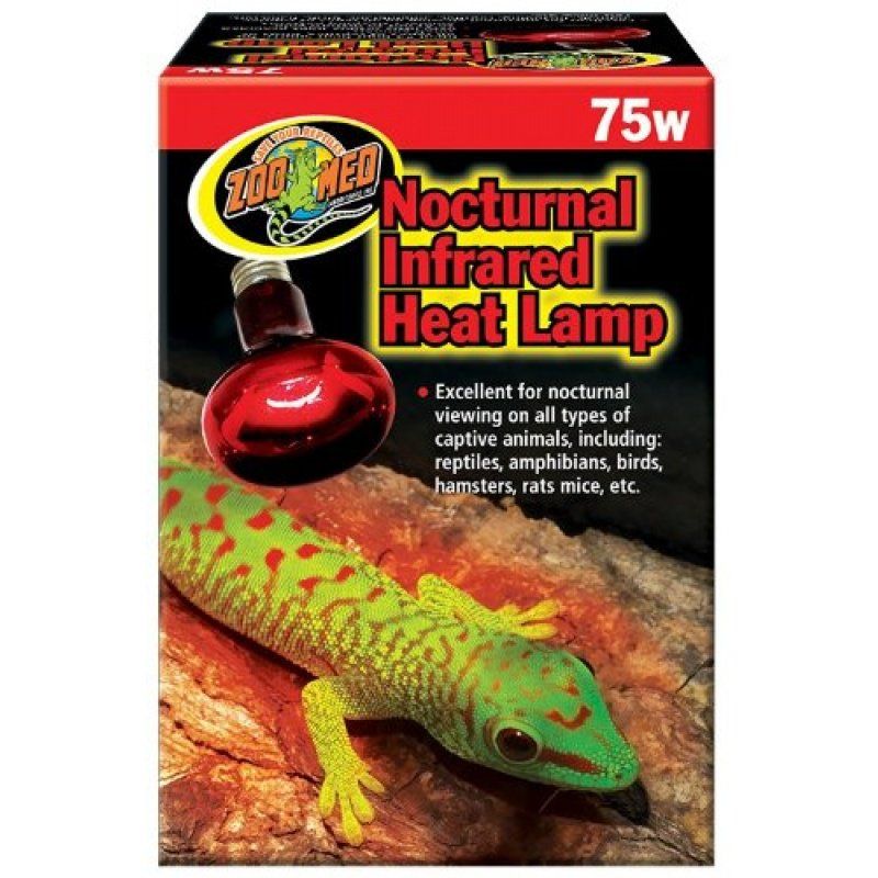 Zoo Med Nocturnal Infrared Heat Lamp-Reptile-Zoo Med-75 Watts-