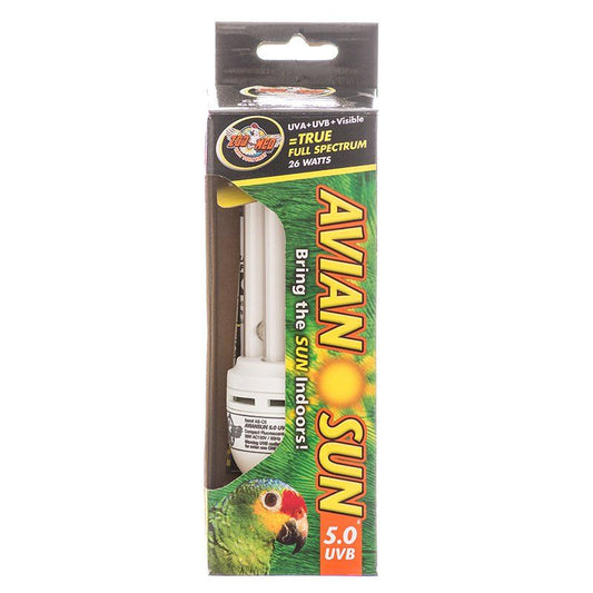 Zoo Med Avian AvianSun 5.0 UVB Compact Flourescent Bulb-Bird-Zoo Med-26 Watts-