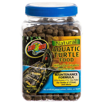 Zoo Med Natural Aquatic Turtle Food - Maintenance Formula (Pellets)-Reptile-Zoo Med-6.5 oz-