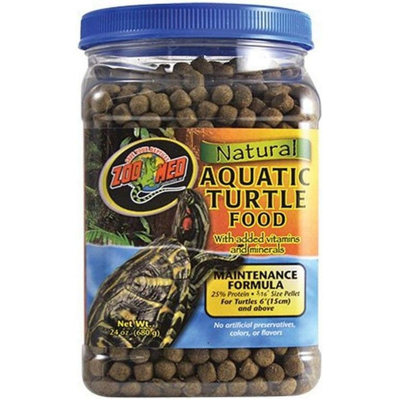 Zoo Med Natural Aquatic Turtle Food - Maintenance Formula (Pellets)-Reptile-Zoo Med-24 oz-