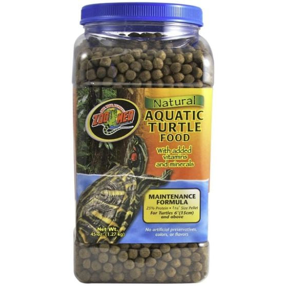 Zoo Med Natural Aquatic Turtle Food - Maintenance Formula (Pellets)-Reptile-Zoo Med-45 oz-