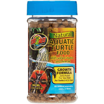 Zoo Med Natural Aquatic Turtle Food - Growth Formula Pellets-Reptile-Zoo Med-1.85 oz-
