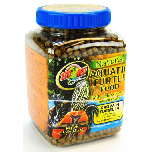 Zoo Med Natural Aquatic Turtle Food - Growth Formula Pellets-Reptile-Zoo Med-7.5 oz-