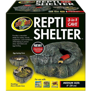 Zoo Med Repti Shelter 3 in 1 Cave-Reptile-Zoo Med-Medium - 8" Diameter-