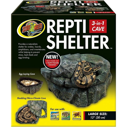 Zoo Med Repti Shelter 3 in 1 Cave-Reptile-Zoo Med-Large - 12" Diameter-