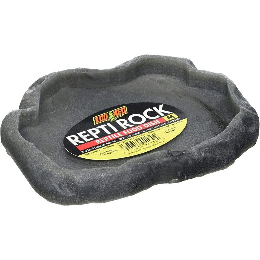 Zoo Med Repti Rock - Reptile Food Dish-Reptile-Zoo Med-Medium (7.25" Long x 5.9" Wide)-