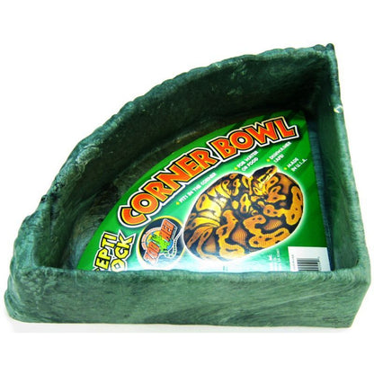 Zoo Med Repti Rock Corner Bowl-Reptile-Zoo Med-X-Large (14" Long x 14" Wide)-