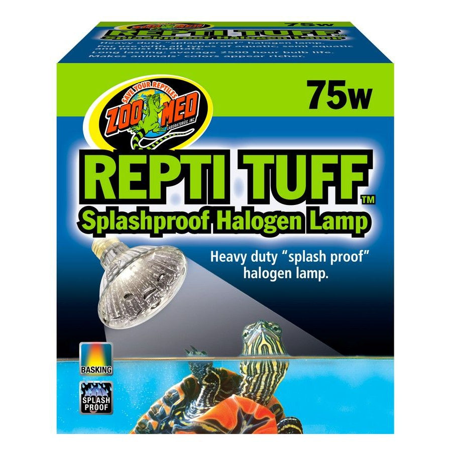 Zoo Med Turtle Tuff Splashproof Halogen Lamp-Reptile-Zoo Med-75 Watts-