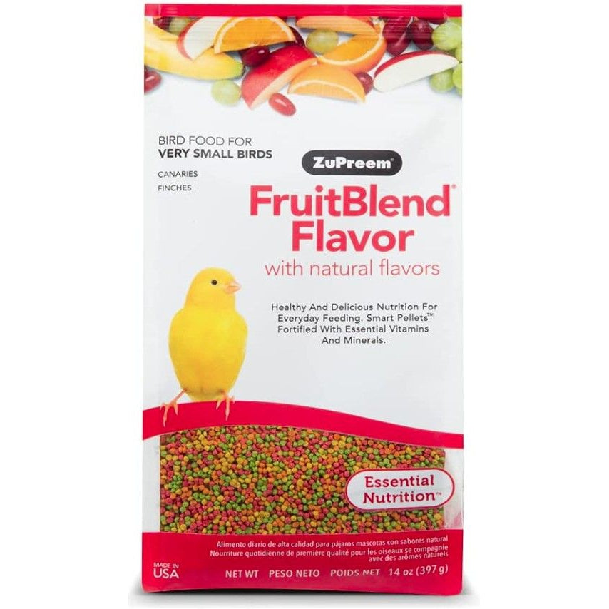 ZuPreem FruitBlend Flavor Bird Food for Very Small Birds-Bird-ZuPreem-14 oz-