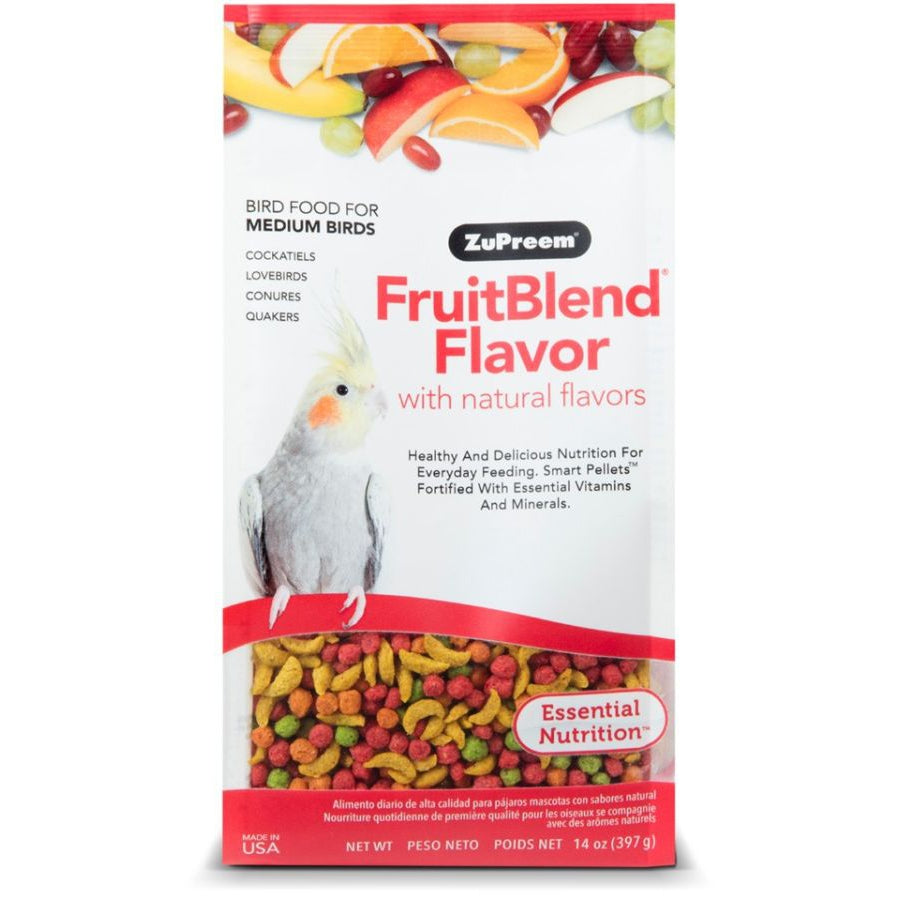 ZuPreem FruitBlend Flavor Bird Food for Medium Birds-Bird-ZuPreem-14 oz-