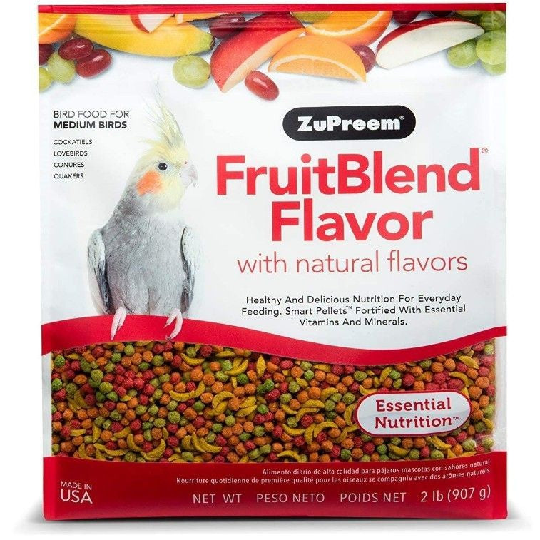 ZuPreem FruitBlend Flavor Bird Food for Medium Birds-Bird-ZuPreem-2 lbs-