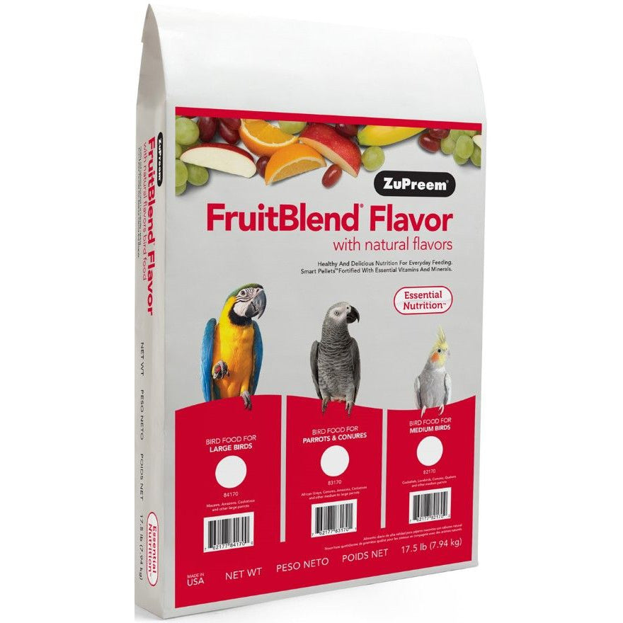 ZuPreem FruitBlend Flavor Bird Food for Parrots & Conures-Bird-ZuPreem-17.5 lbs-