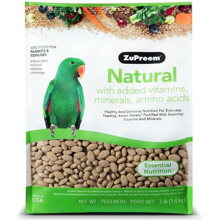 ZuPreem Natural Blend Bird Food - Parrot & Conure-Bird-ZuPreem-3.25 lbs-