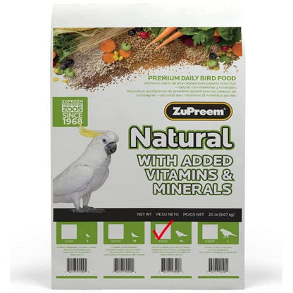 ZuPreem Natural Blend Bird Food - Parrot & Conure-Bird-ZuPreem-20 lbs-