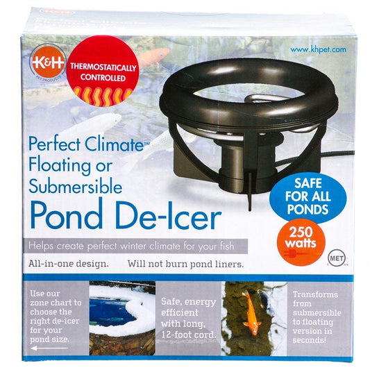 K & H Perfect Climate Delux De-Icer-Fish-K&H Pet Products-250 Watts - For Ponds up to 1,000 Gallons-