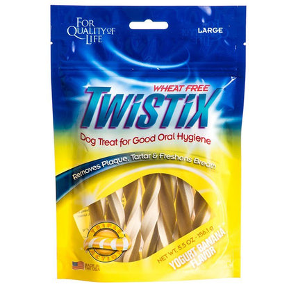 Twistix Wheat-Free Yogurt & Banana Dental Dog Treats-Dog-Twistix-Large (5.5 oz)-