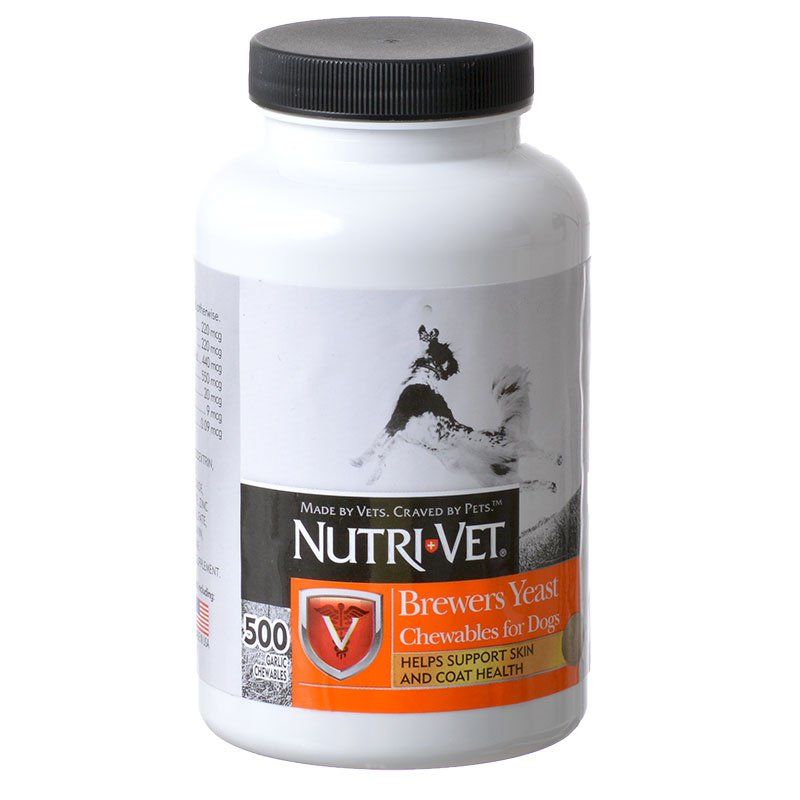 Nutri-Vet Brewers Yeast Flavored with Garlic-Dog-Nutri-Vet-500 Count-