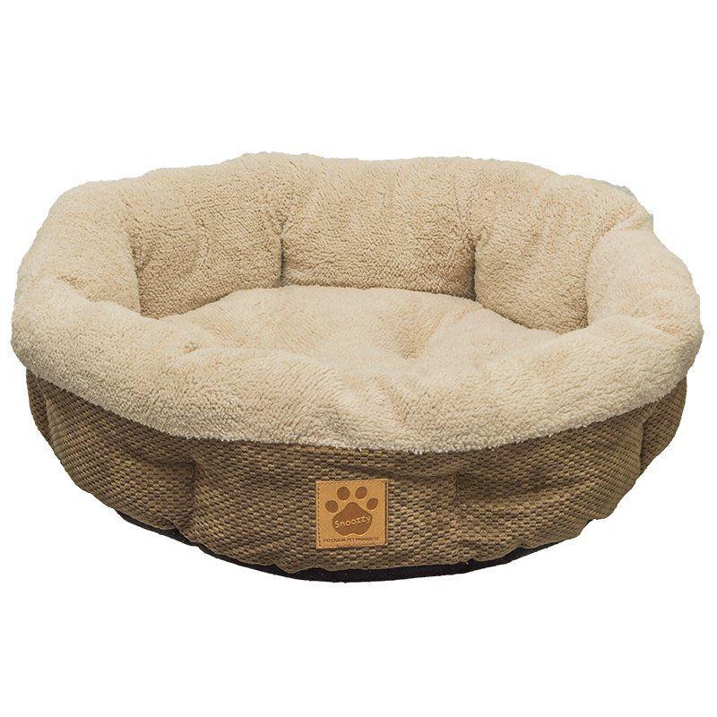 Precision Pet Natural Surroundings Shearling Dog Donut Bed - Coffee-Dog-Precision Pet-21" Diameter x 5" High-