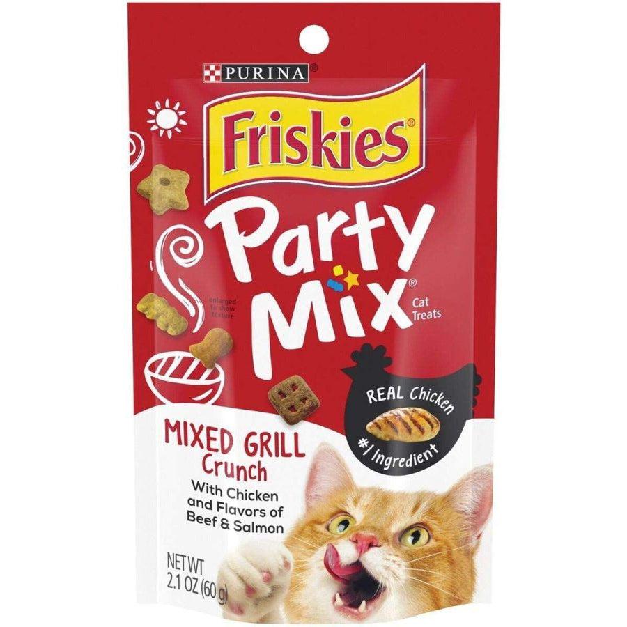 Friskies Party Mix Cat Treats - Mixed Grill Crunch-Cat-Purina-2.1 oz-