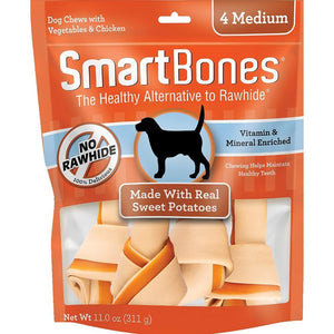 SmarBones - Sweet Potato Flavor-Dog-Smartbones-Medium - Dogs 26-50 Lbs (4 Pack)-