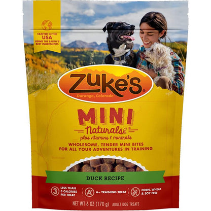 Zuke's Mini Naturals Moist Dog Treats - Delicious Duck Recipe-Dog-Zukes-6 oz-