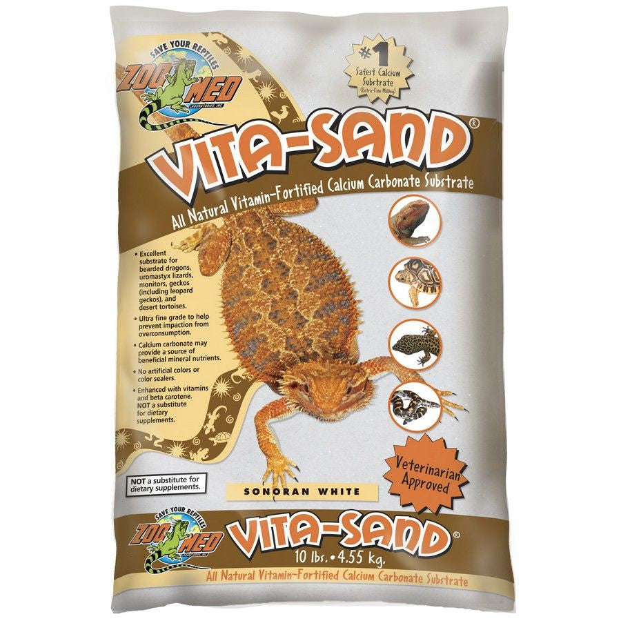 Zoo Med All Natural Vita-Sand - Sonoran White-Reptile-Zoo Med-3 x 10 lb Bags (30 lbs Total)-