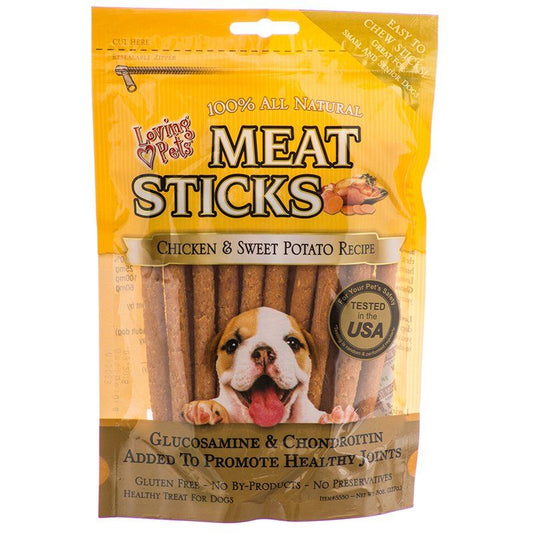 Loving Pets Meat Sticks Dog Treats - Chicken & Sweet Potato-Dog-Loving Pets-8 oz-