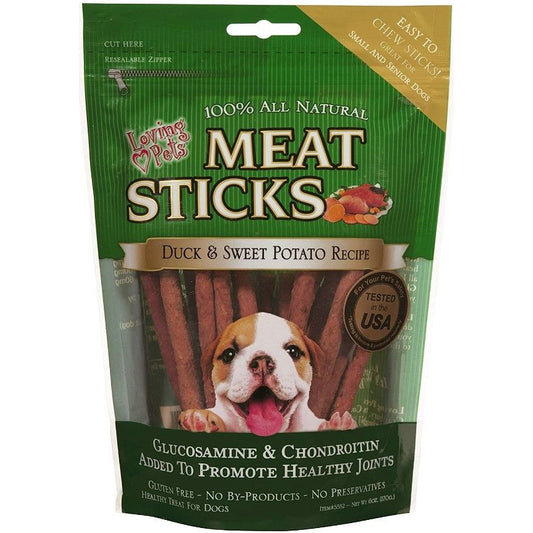 Loving Pets Meat Sticks Dog Treats - Duck & Sweet Potato-Dog-Loving Pets-6 oz-