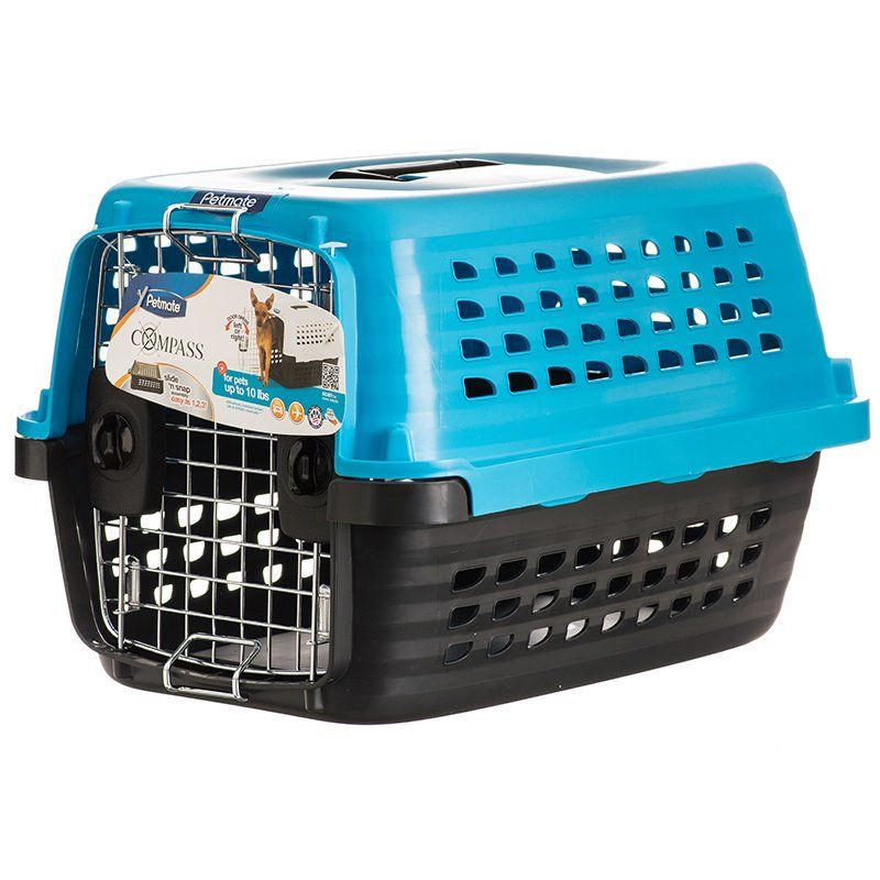 Petmate Compass Kennel - Blue & Black-Animals & Pet Supplies-BimBimPet-