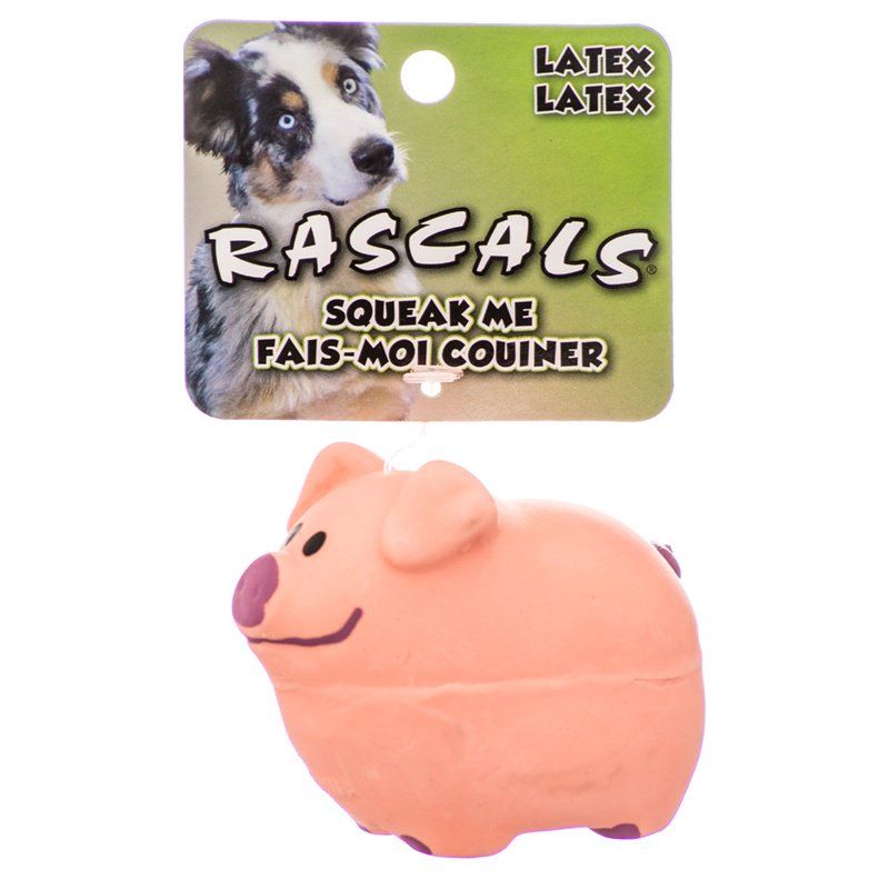 Rascals Latex Pig Dog Toy - Pink-Animals & Pet Supplies-BimBimPet-