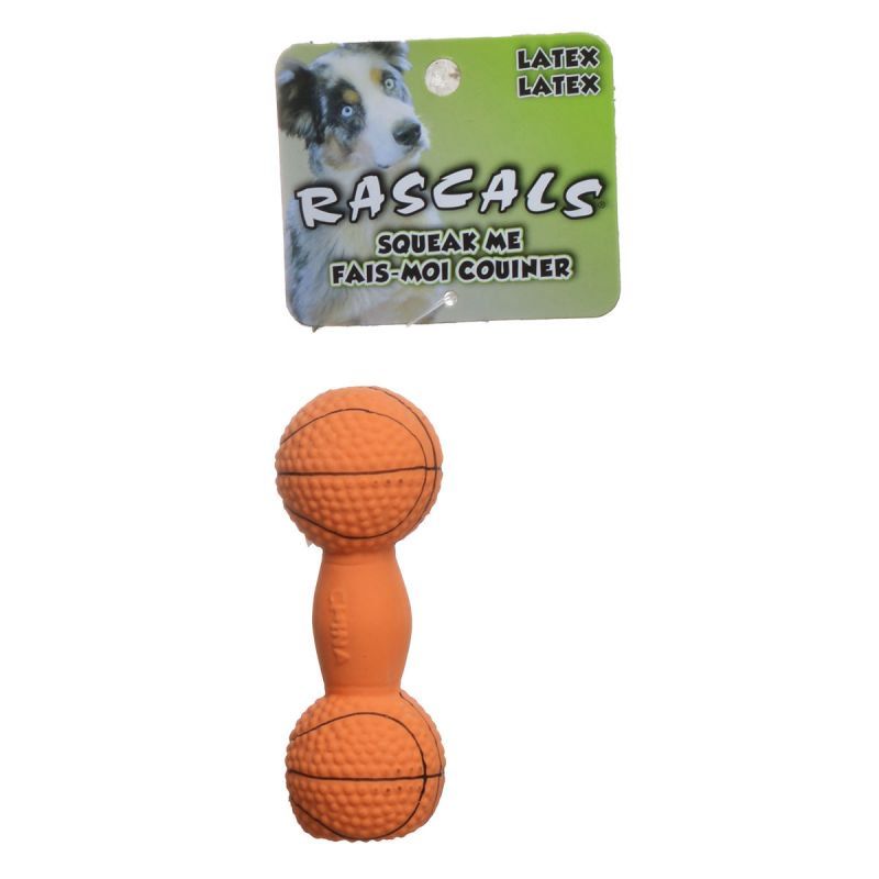 Rascals Latex Basketball Dumbbell Dog Toy-Dog-Coastal Pet-4" Long-