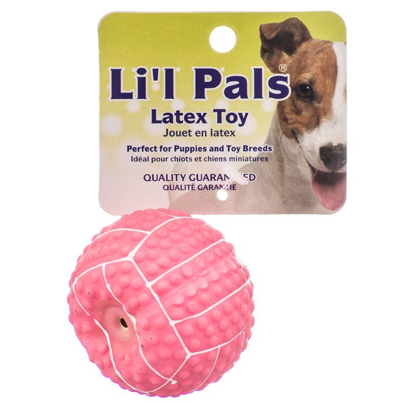 Lil Pals Latex Mini Volleyball for Dogs - Pink-Dog-Li'l Pals-2" Diameter-