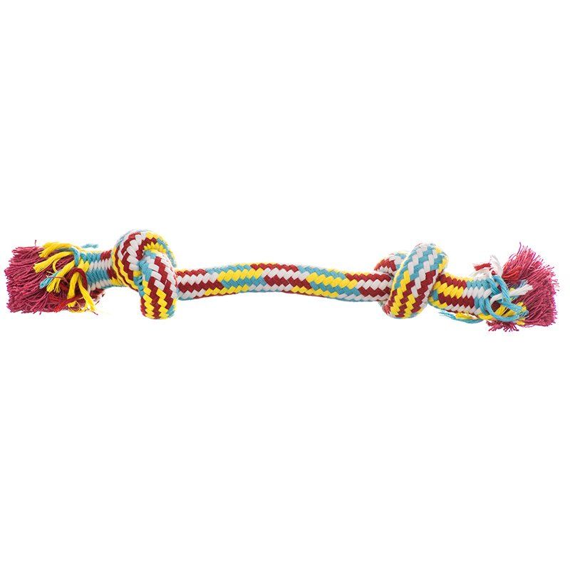 Flossy Chews Braidys 2 Knot Rope Bone-Dog-Mammoth-Small - 9" Long-