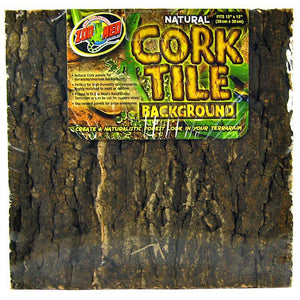 Zoo Med Natural Cork Tile Terrarium Background-Reptile-Zoo Med-Small - (12" Long x 12" Wide)-