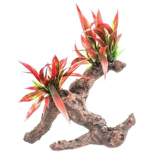 Aquatop Driftwood Aquarium Plant - Firey Red-Fish-Aquatop-6" Wide x 7" High-