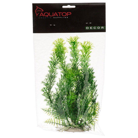 Aquatop Cabomba Aquarium Plant - Green-Fish-Aquatop-9" High w/ Weighted Base-