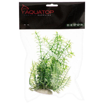 Aquatop Anacharis Aquarium Plant - Green-Fish-Aquatop-6" High w/ Weighted Base-