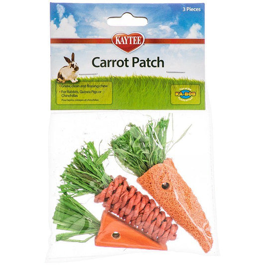 Kaytee Carrot Patch Chew Toys-Small Pet-Kaytee-3 Pack - (3"-4" Long)-