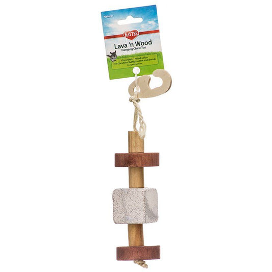 Kaytee Lava 'N Wood Hanging Chew Toy-Small Pet-Kaytee-Hanging Chew Toy - (2" Diameter x 9.5" High)-