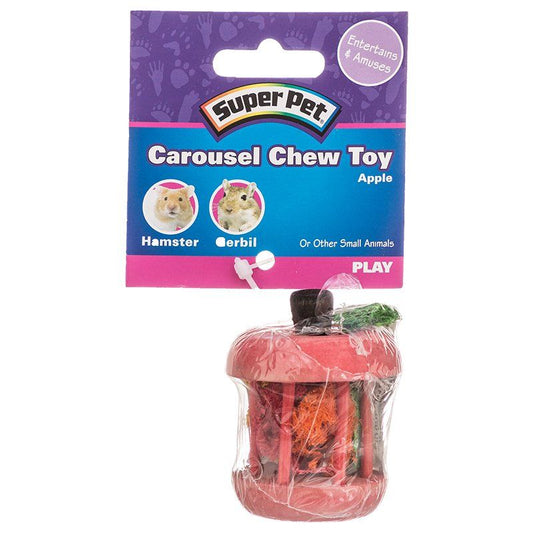 Kaytee Carousel Chew Toy - Apple-Small Pet-Kaytee-1 Pack - (1.75" Diameter x 2.25" High)-