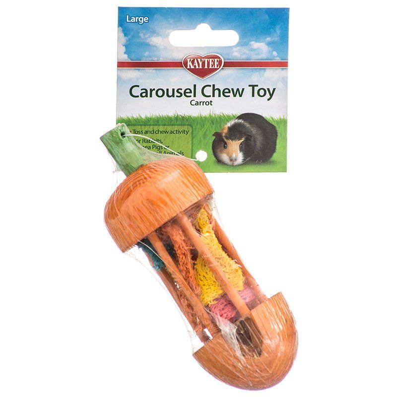 Kaytee Carousel Chew Toy - Carrot-Small Pet-Kaytee-Carrot Chew Toy - (1.75" Diameter x 4.75" High)-