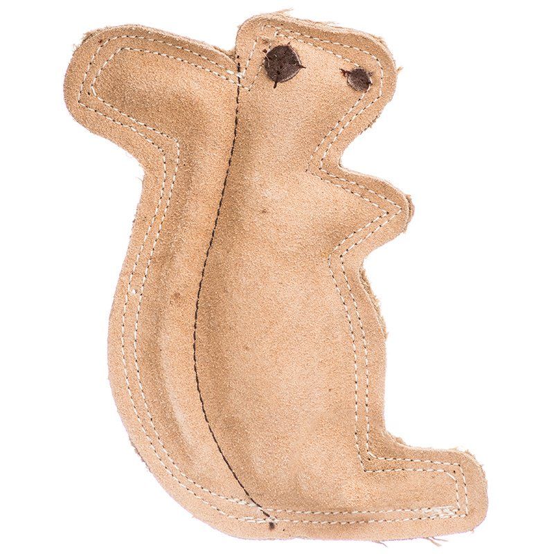 Spot Dura-Fused Leather Squirrel Dog Toy-Dog-Spot-6.5" Long x 8" High-